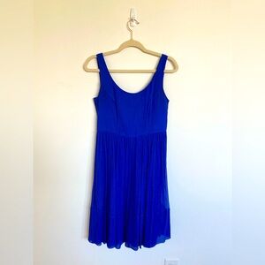 J. Crew 100% Silk Sleeveless Dress in Cobalt Blue, Size 6